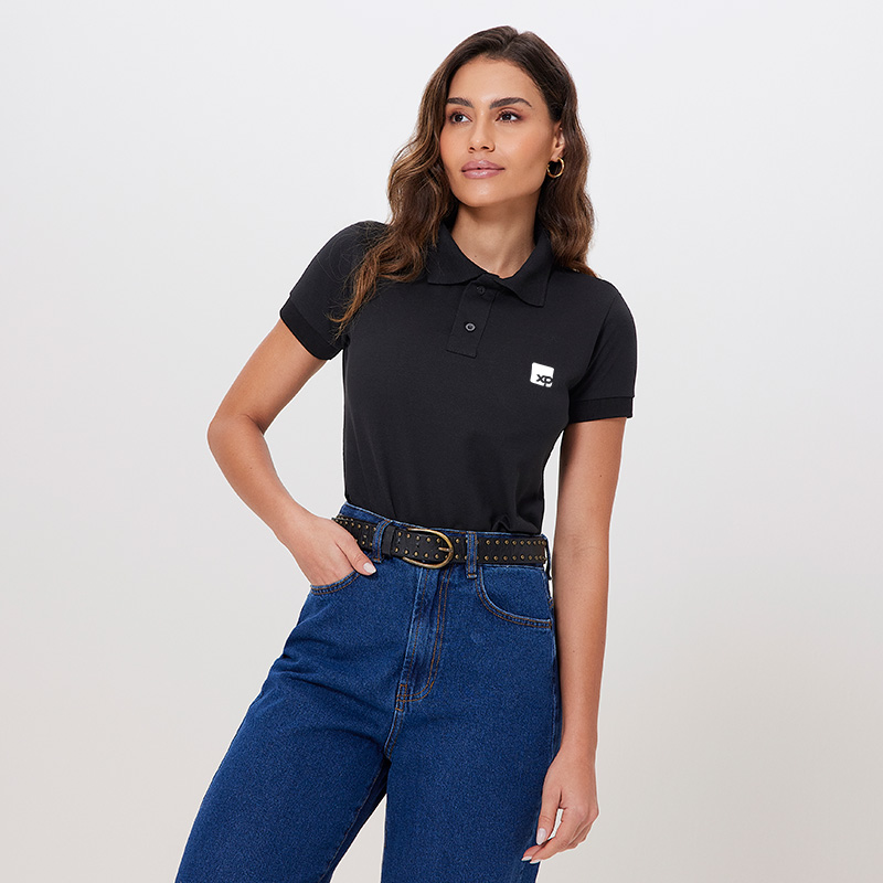 polo preta feminina basic XP Store