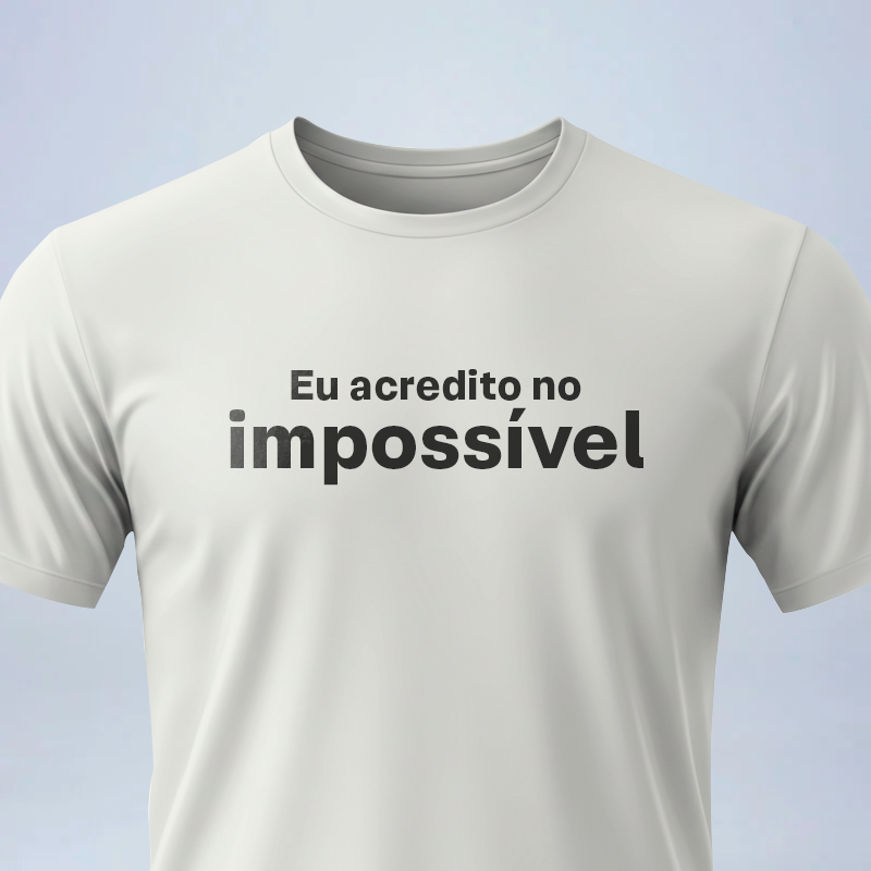 camiseta off white eu acredito no impossível - XP Store Oficial