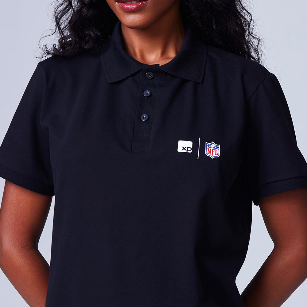 polo pima preta feminina collab XP & NFL - XP Store Oficial