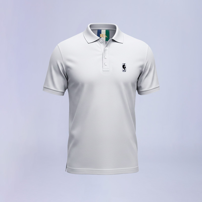 polo branca masculina collab XP e NBA