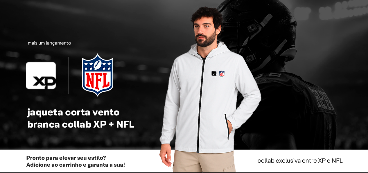 jaqueta corta vento branca collab XP & NFL - XP Store Oficial