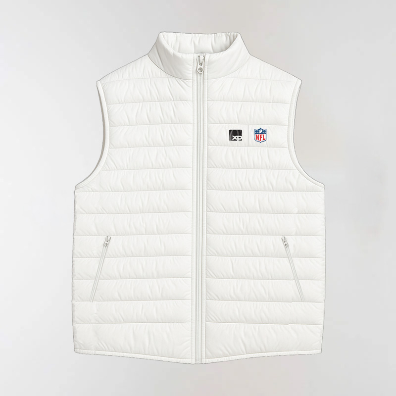 colete premium masculino branco collab XP & NFL