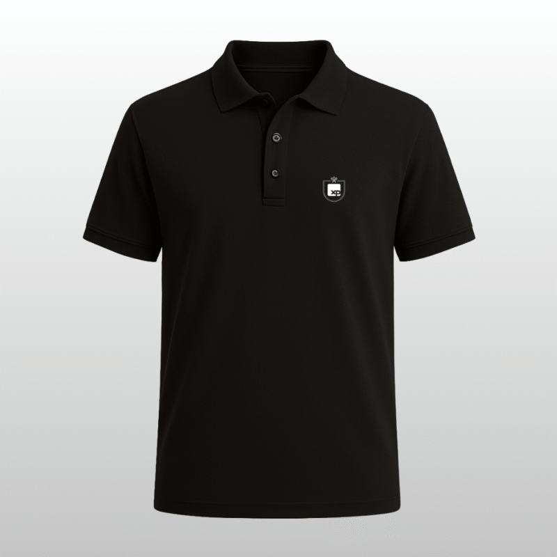 polo pima preta masculina - Tennis XP